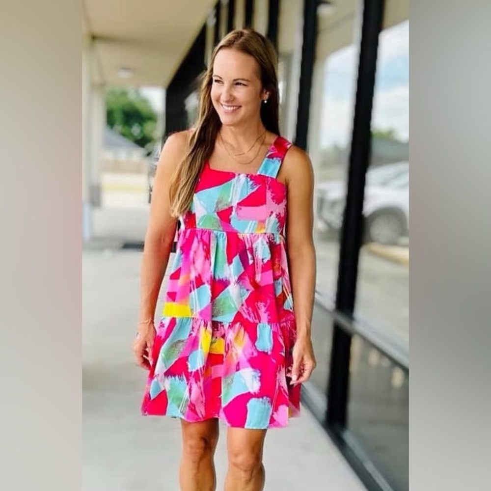 This is a beautiful colorful dress by Adrienne. I have a 2X & 3X